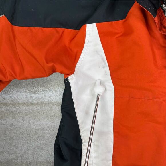 Vintage 90s Spyder Windbreaker Ski Jacket Mens XL Burnt Orange Black Full Zip - Picture 10 of 11